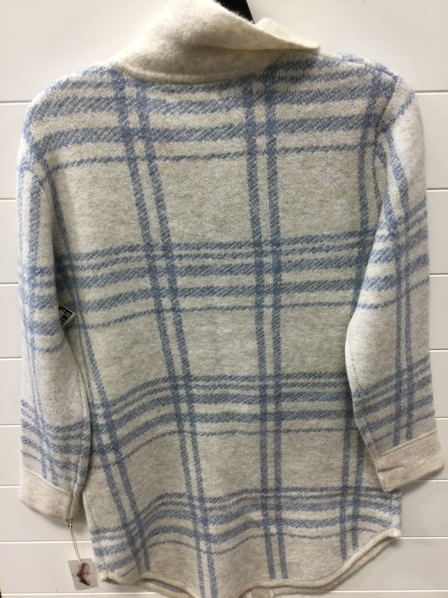 Sweater Cardigan By Jessica Simpson In Blue & White, Size:Sp