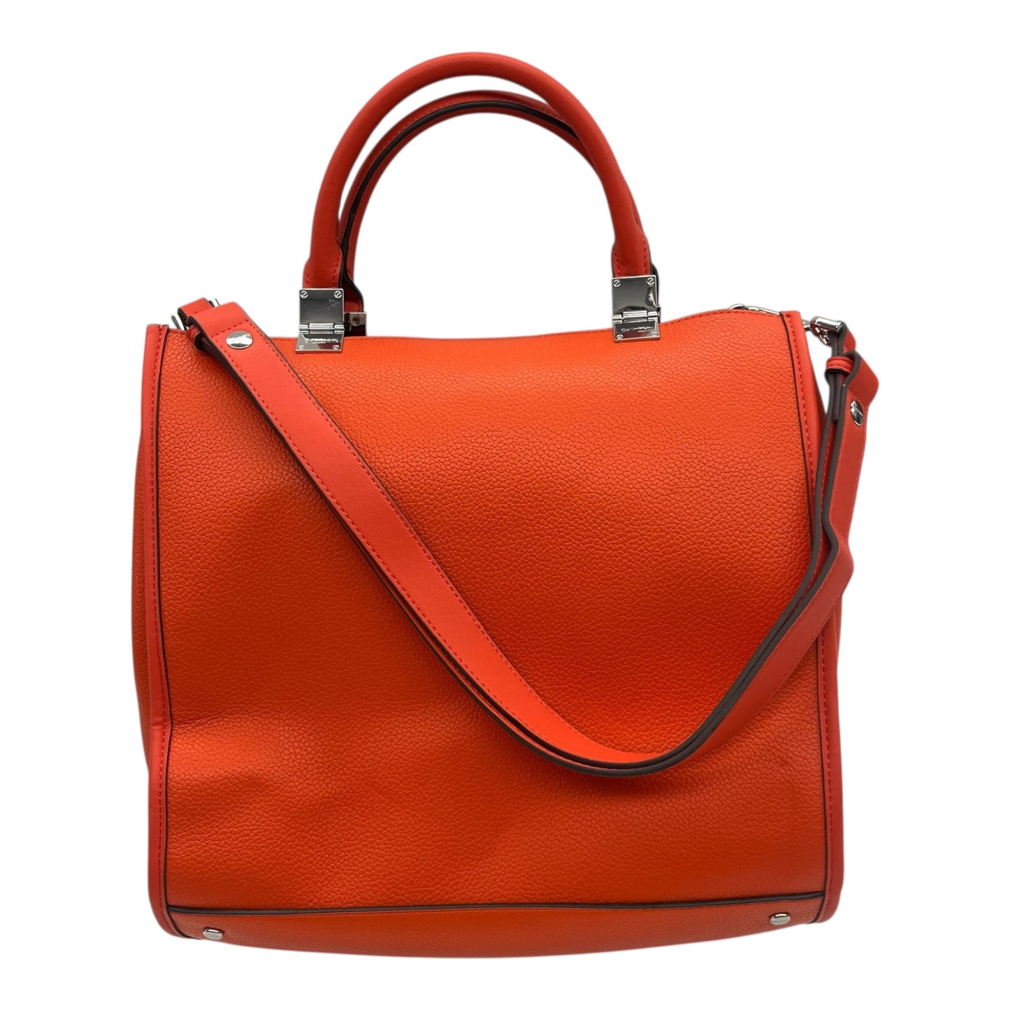 Handbag By Calvin Klein In Orange, Size:Medium