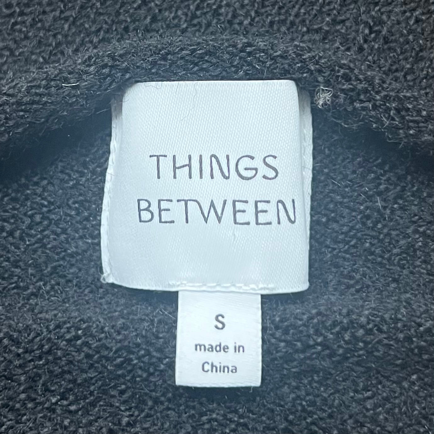 Sweater By Things Between In Black, Size: S