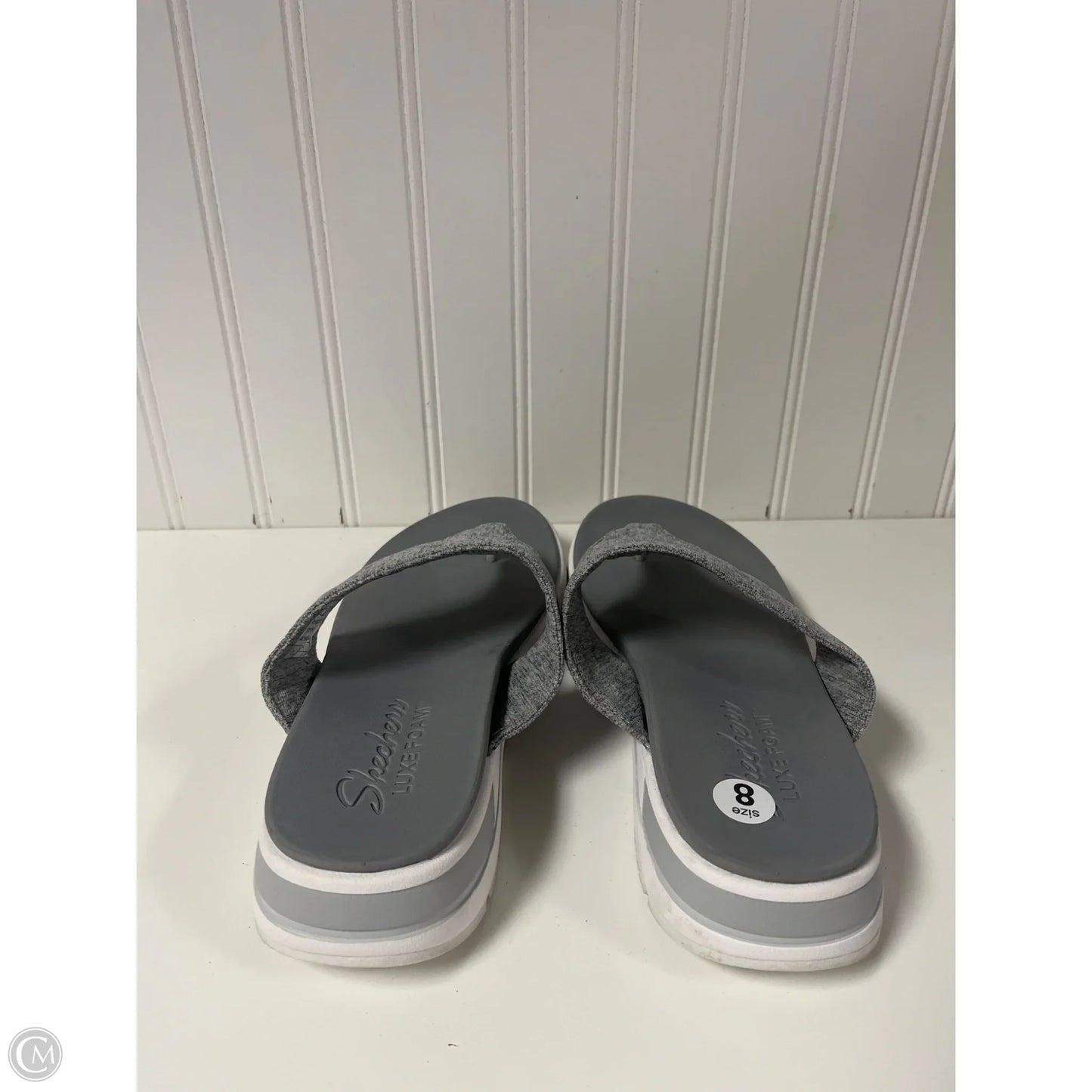 Sandals Flats By Skechers In Grey, Size: 8