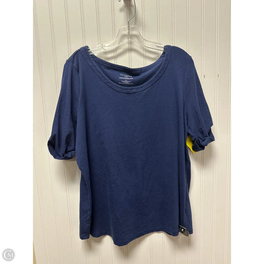 Top Short Sleeve By Talbots In Blue, Size: 2x