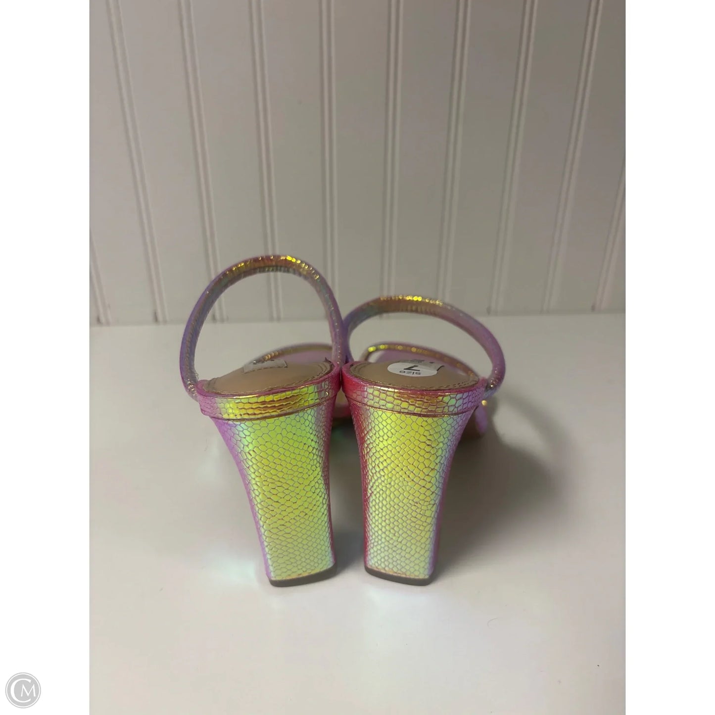 Sandals Heels Block By Steve Madden In Pink, Size: 7