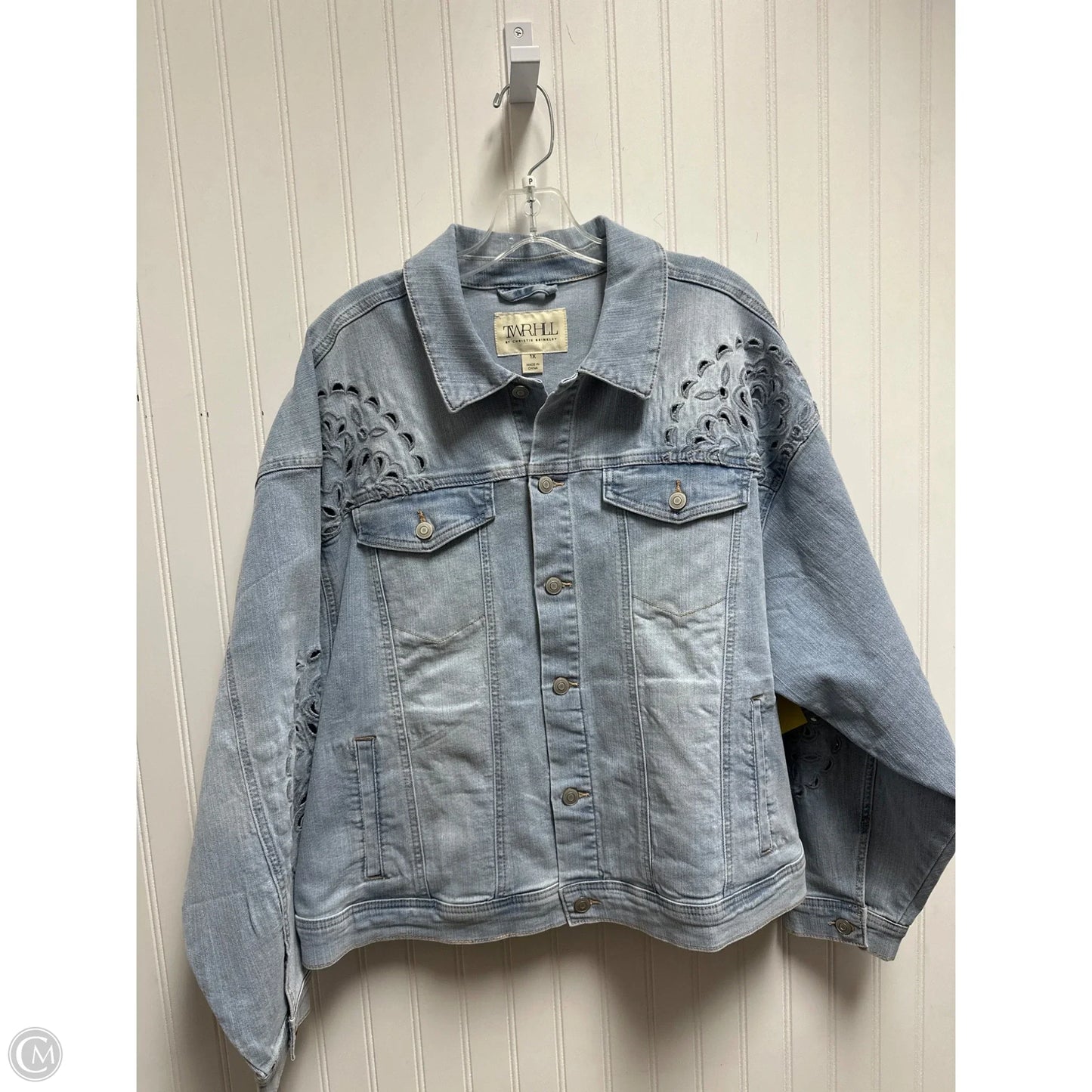 Jacket Denim By Clothes Mentor In Blue Denim, Size: 1x