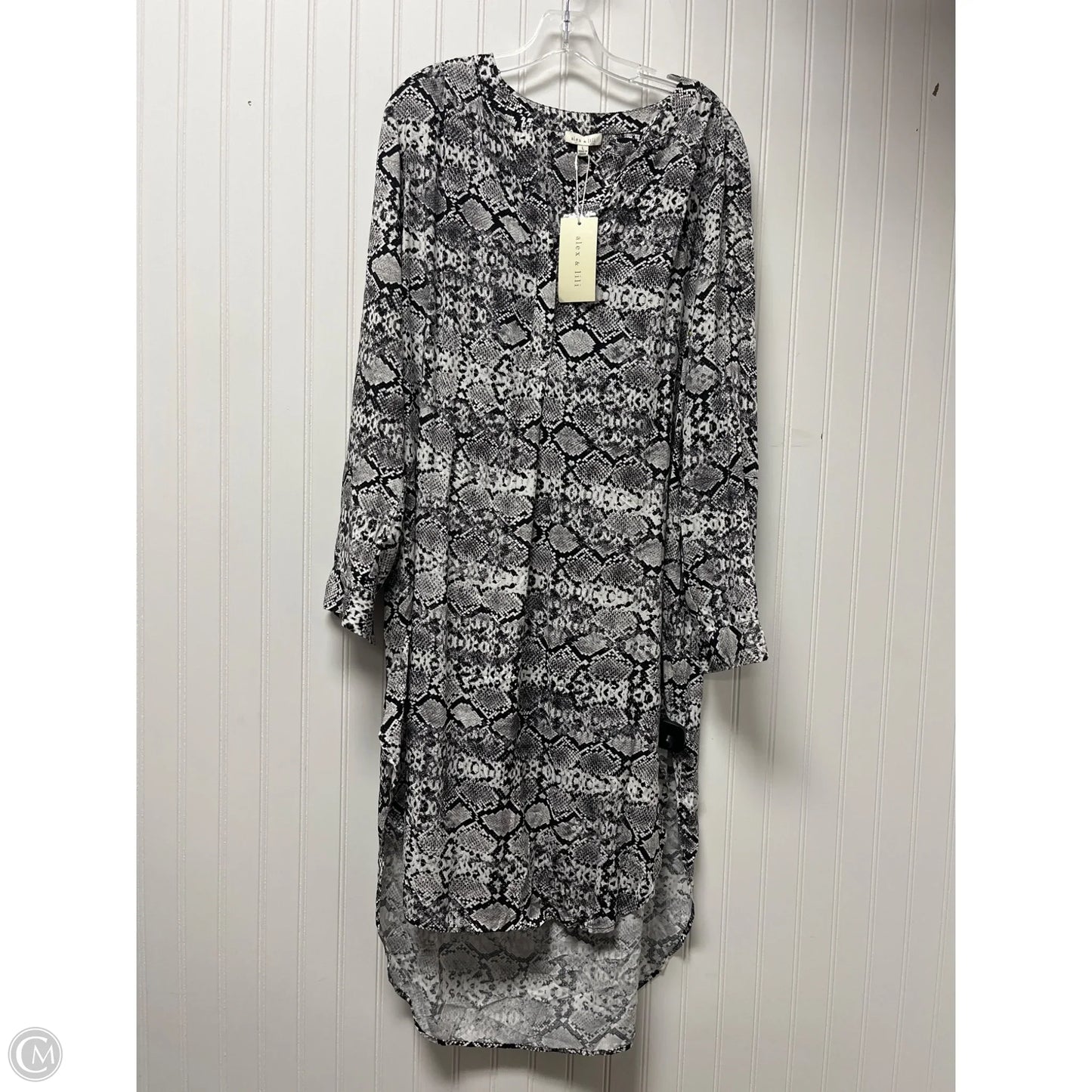 Dress Casual Midi By Clothes Mentor In Animal Print, Size: L