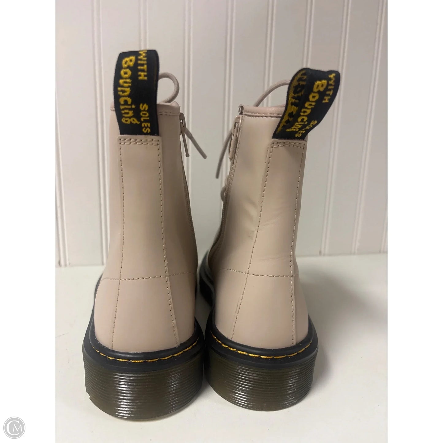 Boots Ankle Flats By Dr Martens In Taupe, Size: 6