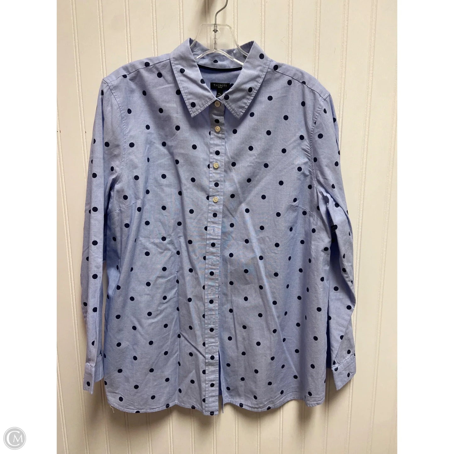 Top Long Sleeve By Talbots In Blue, Size: Xlp