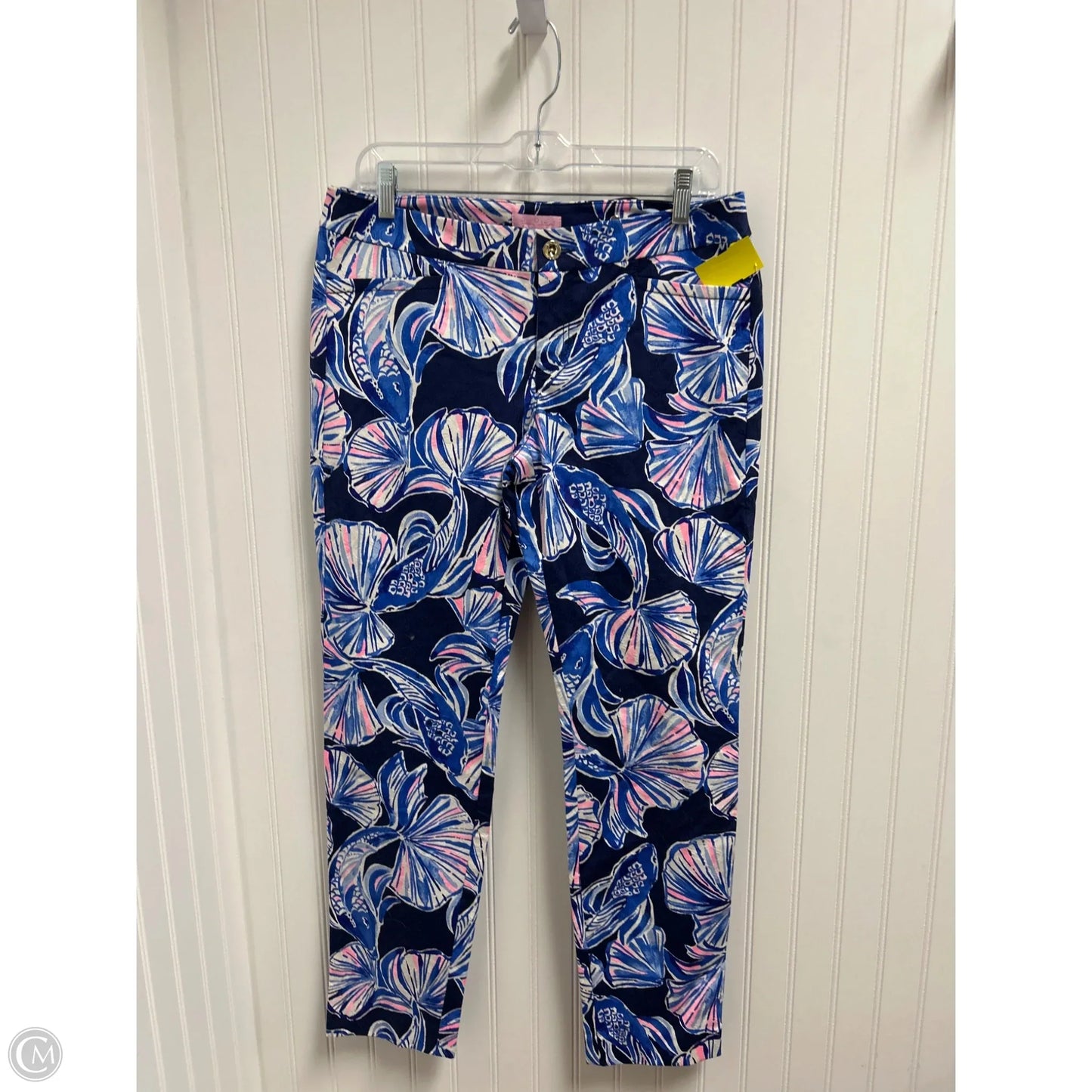 Pants Designer By Lilly Pulitzer In Blue & Pink, Size: 8