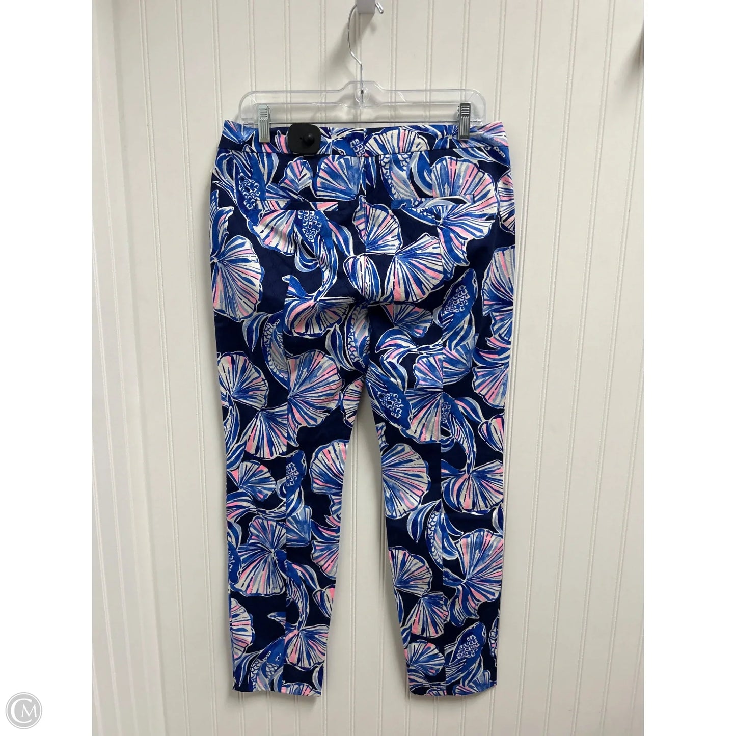 Pants Designer By Lilly Pulitzer In Blue & Pink, Size: 8