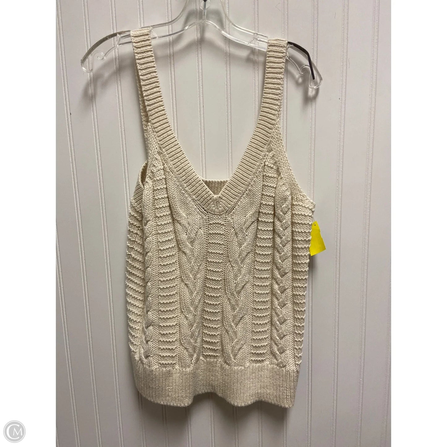 Sweater Short Sleeve By Banana Republic In Beige, Size: M