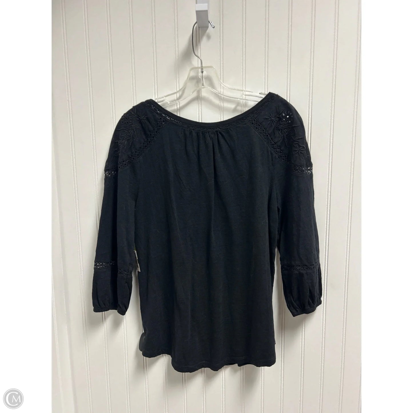 Top 3/4 Sleeve By Lauren By Ralph Lauren In Black, Size: Sp