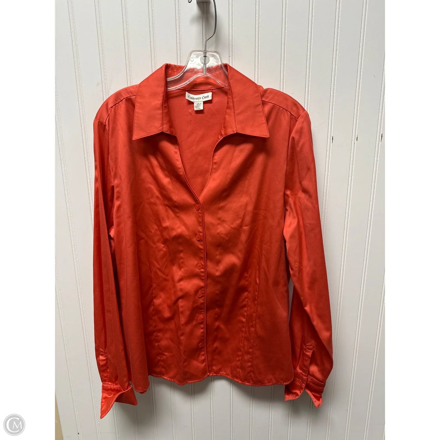 Top Long Sleeve By Coldwater Creek In Orange, Size: L