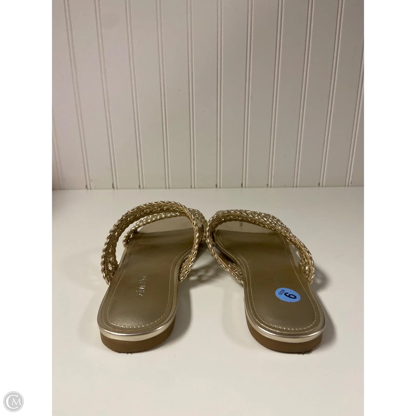 Sandals Flats By Calvin Klein In Gold, Size: 6