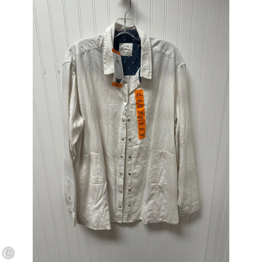 Top Long Sleeve By Jachs Girlfirend In Beige, Size: 2x