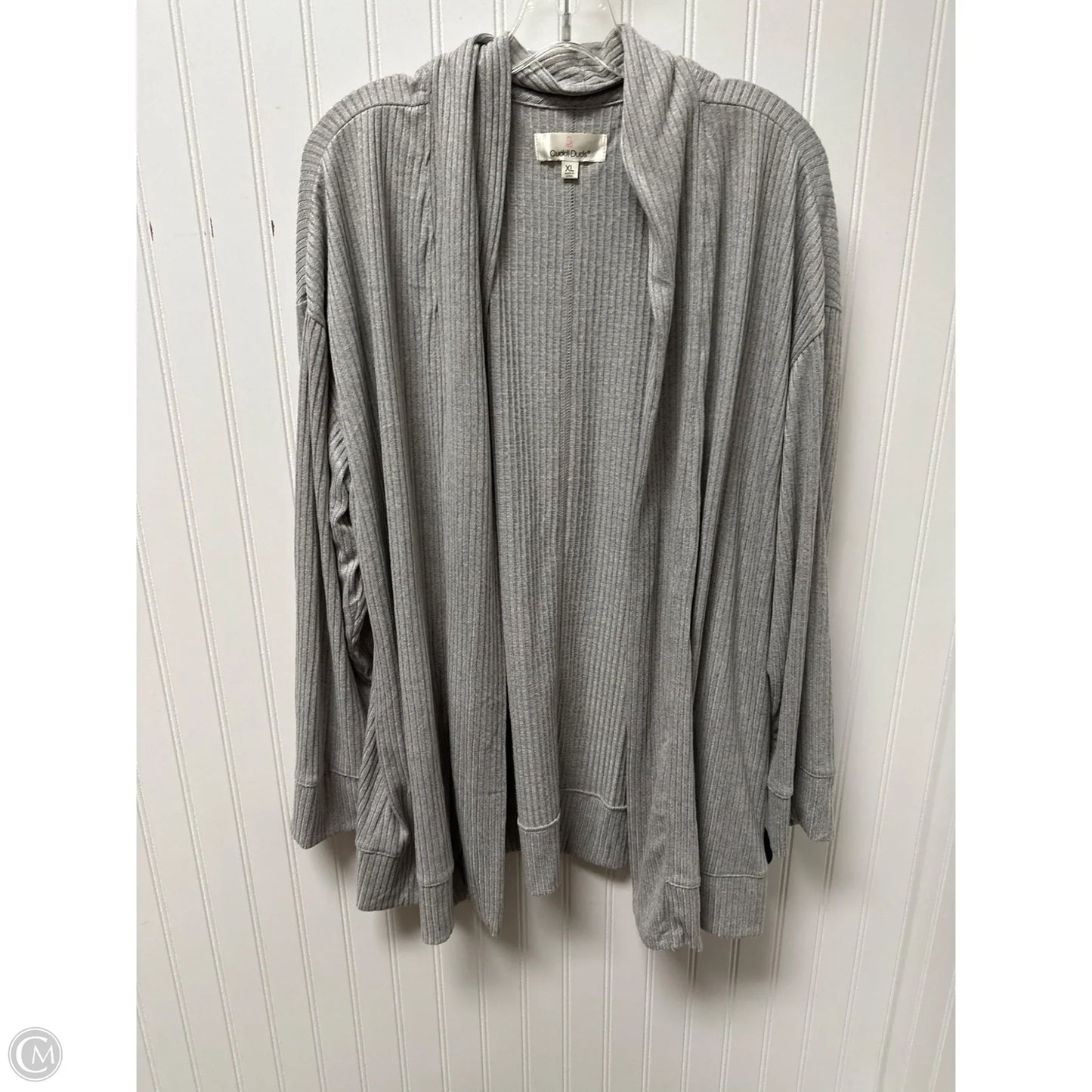 Cardigan By Cuddl Duds In Grey, Size: Xl