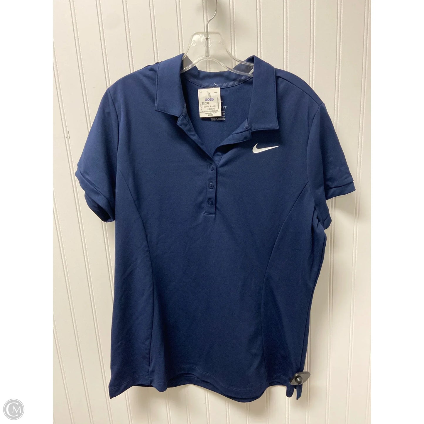Top Short Sleeve By Nike In Blue, Size: 2x