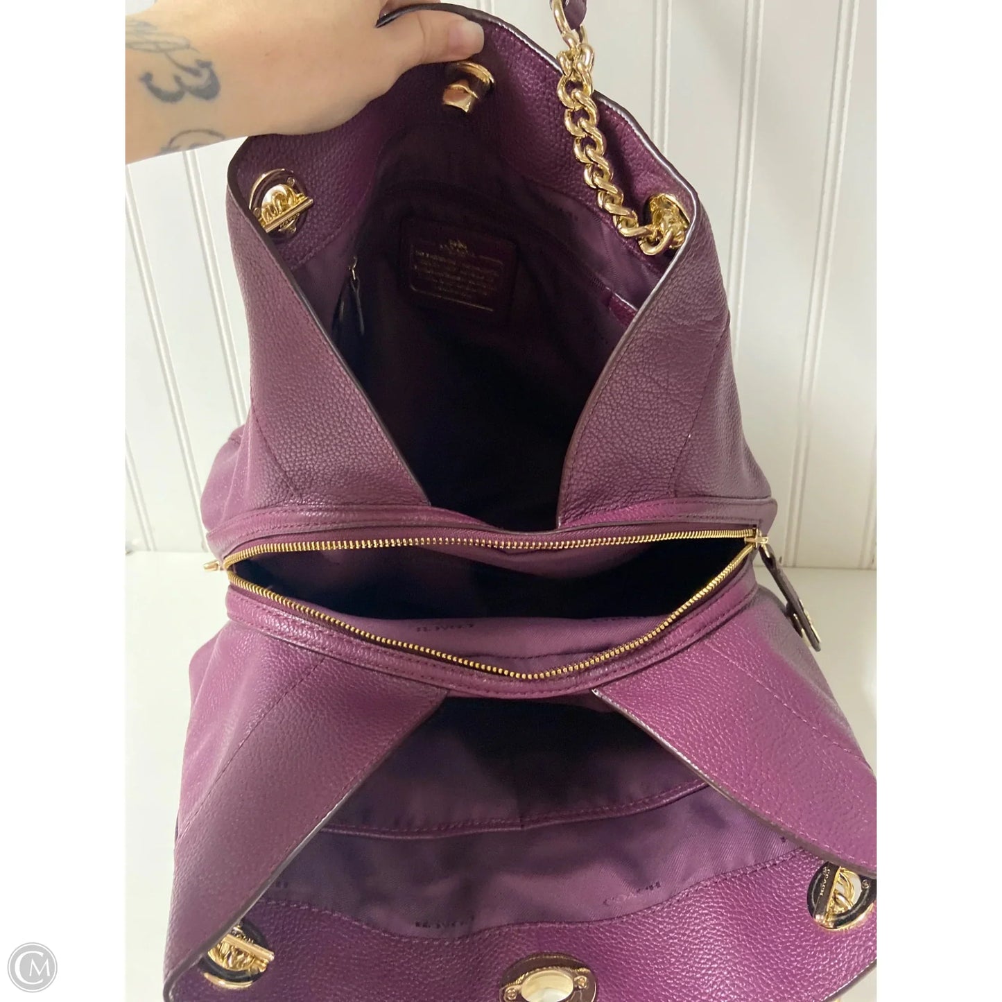 Handbag Designer By Coach, Size: Large