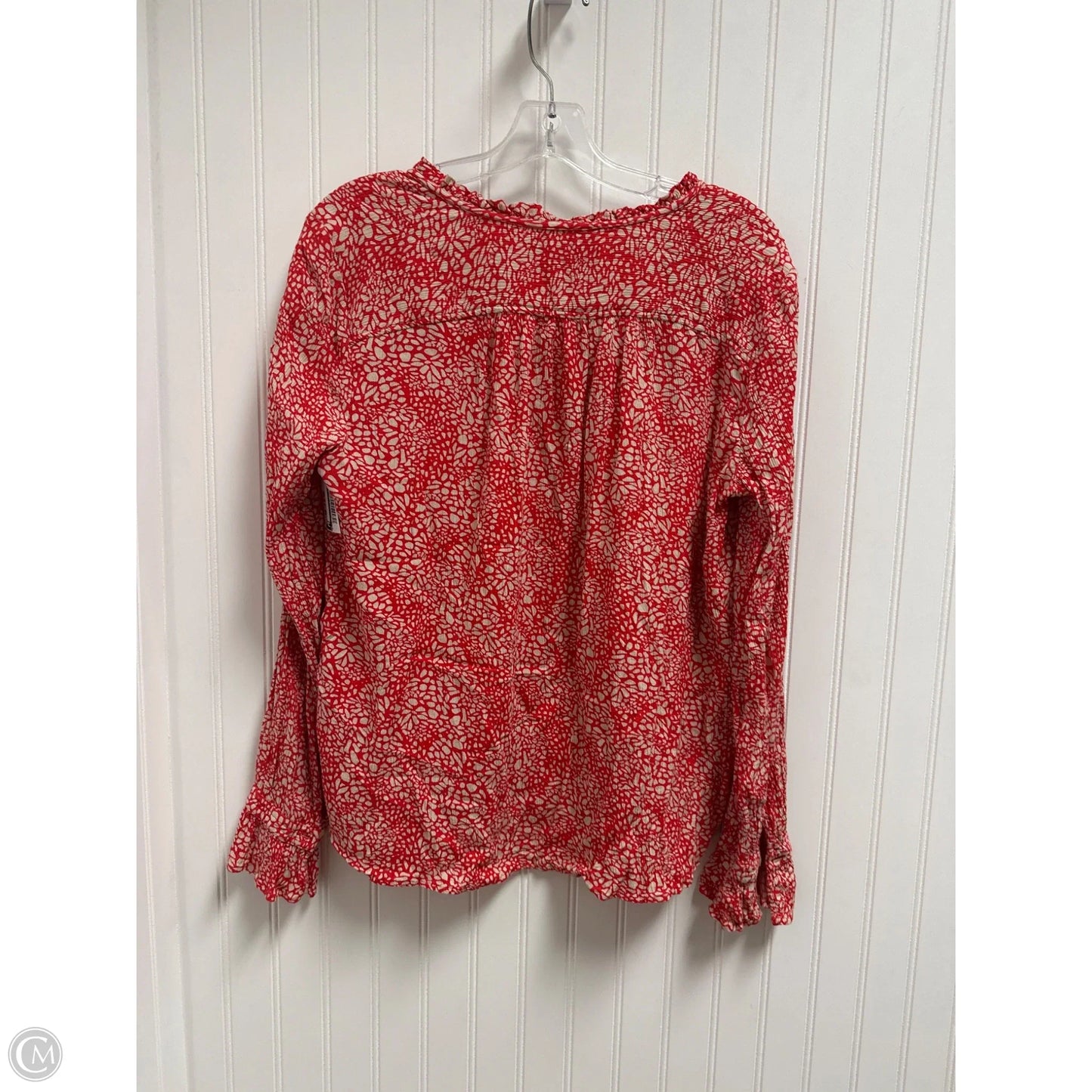 Top Long Sleeve By Loft In Red, Size: M