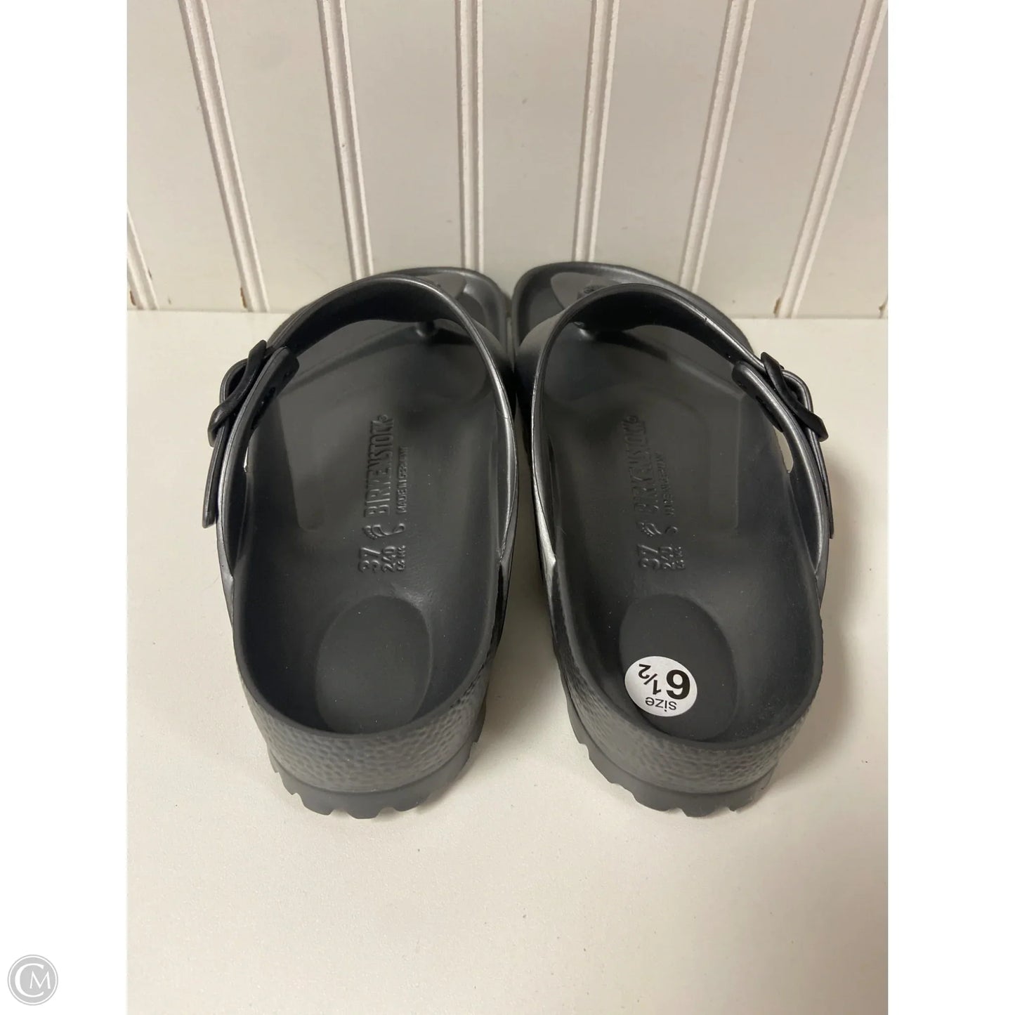 Sandals Flip Flops By Birkenstock In Grey, Size: 6.5