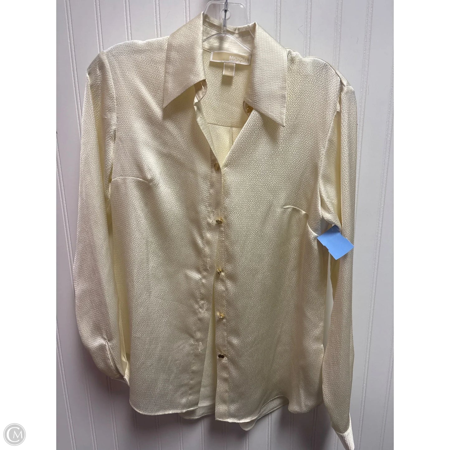 Top Long Sleeve By Michael By Michael Kors In Cream, Size: S