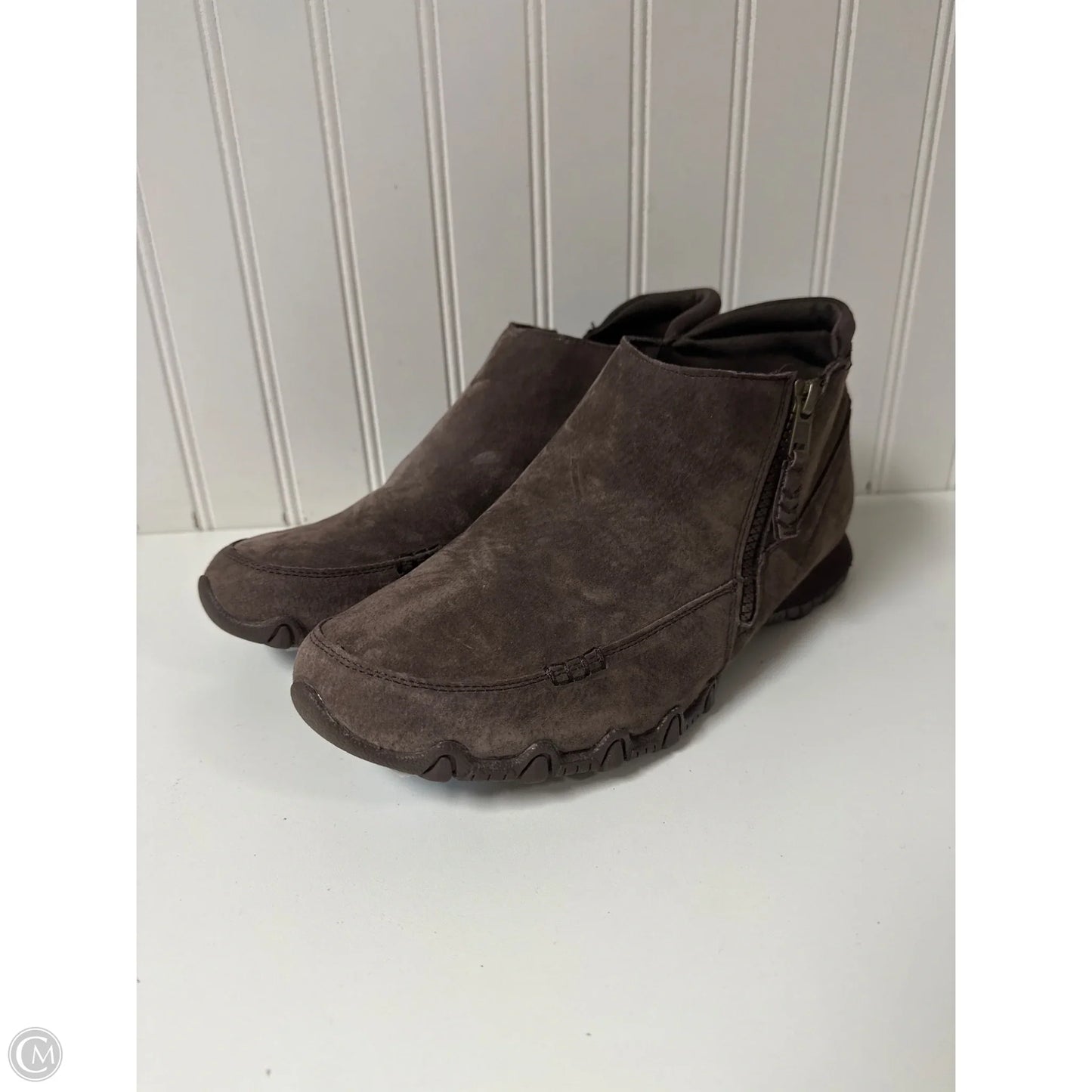 Boots Ankle Flats By Skechers In Brown, Size: 10