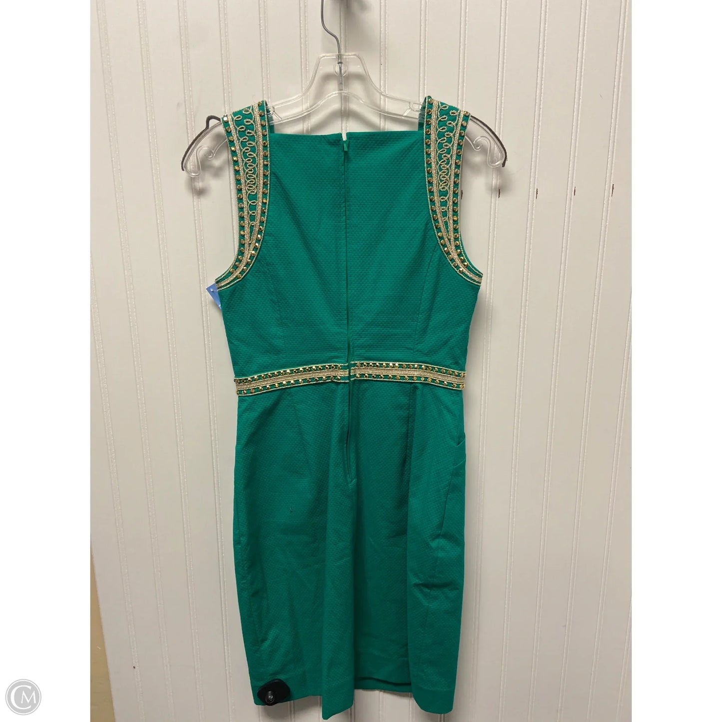 Dress Designer By Lilly Pulitzer In Gold & Green, Size: Xs