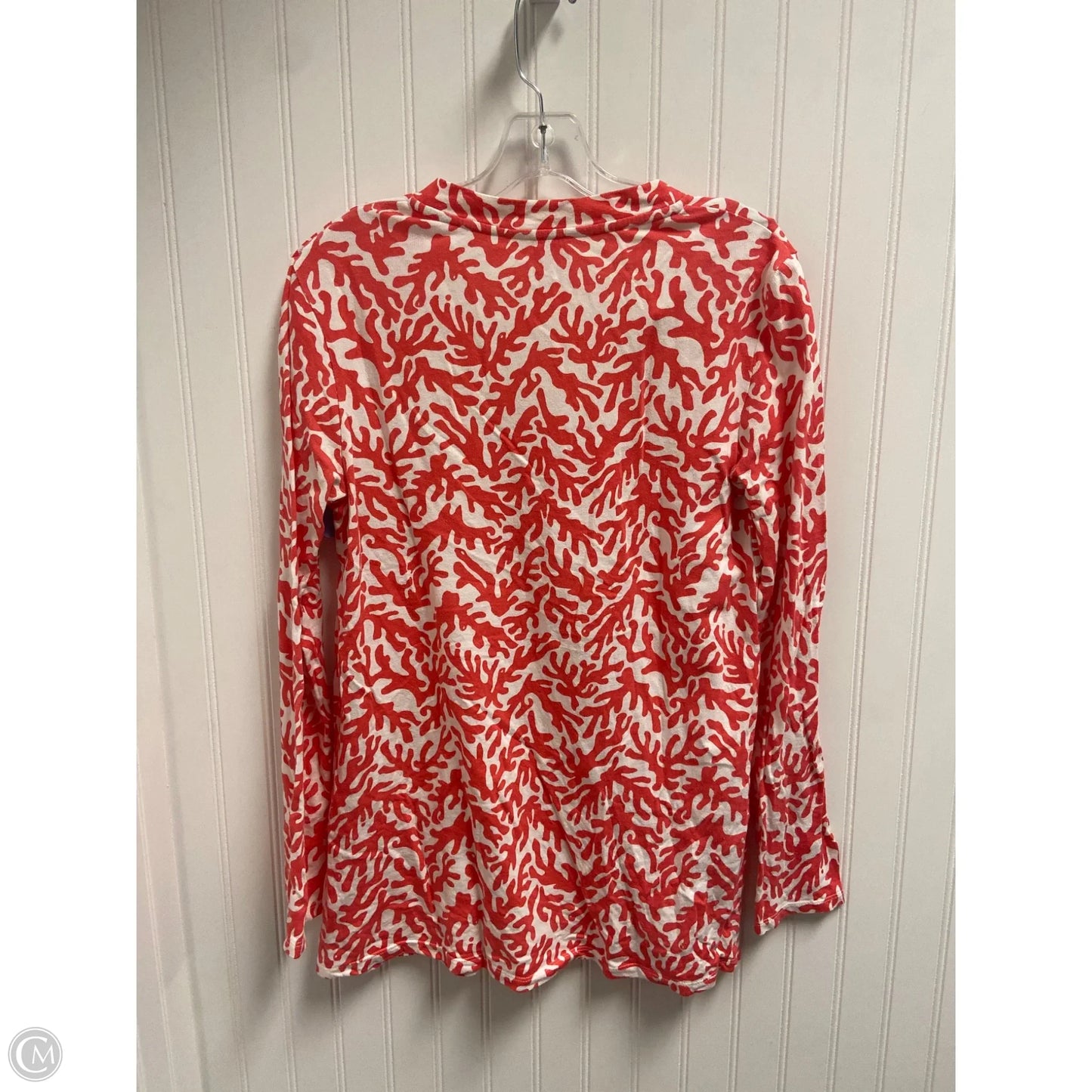 Top Long Sleeve Designer By Lilly Pulitzer In Coral, Size: M
