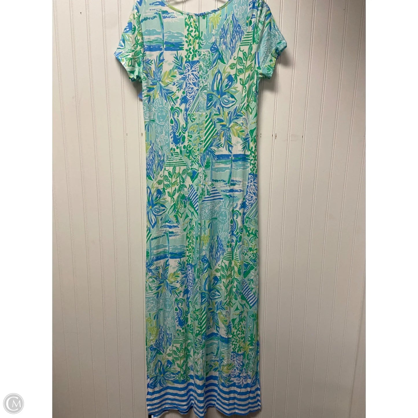 Dress Designer By Lilly Pulitzer In Blue & Green, Size: M