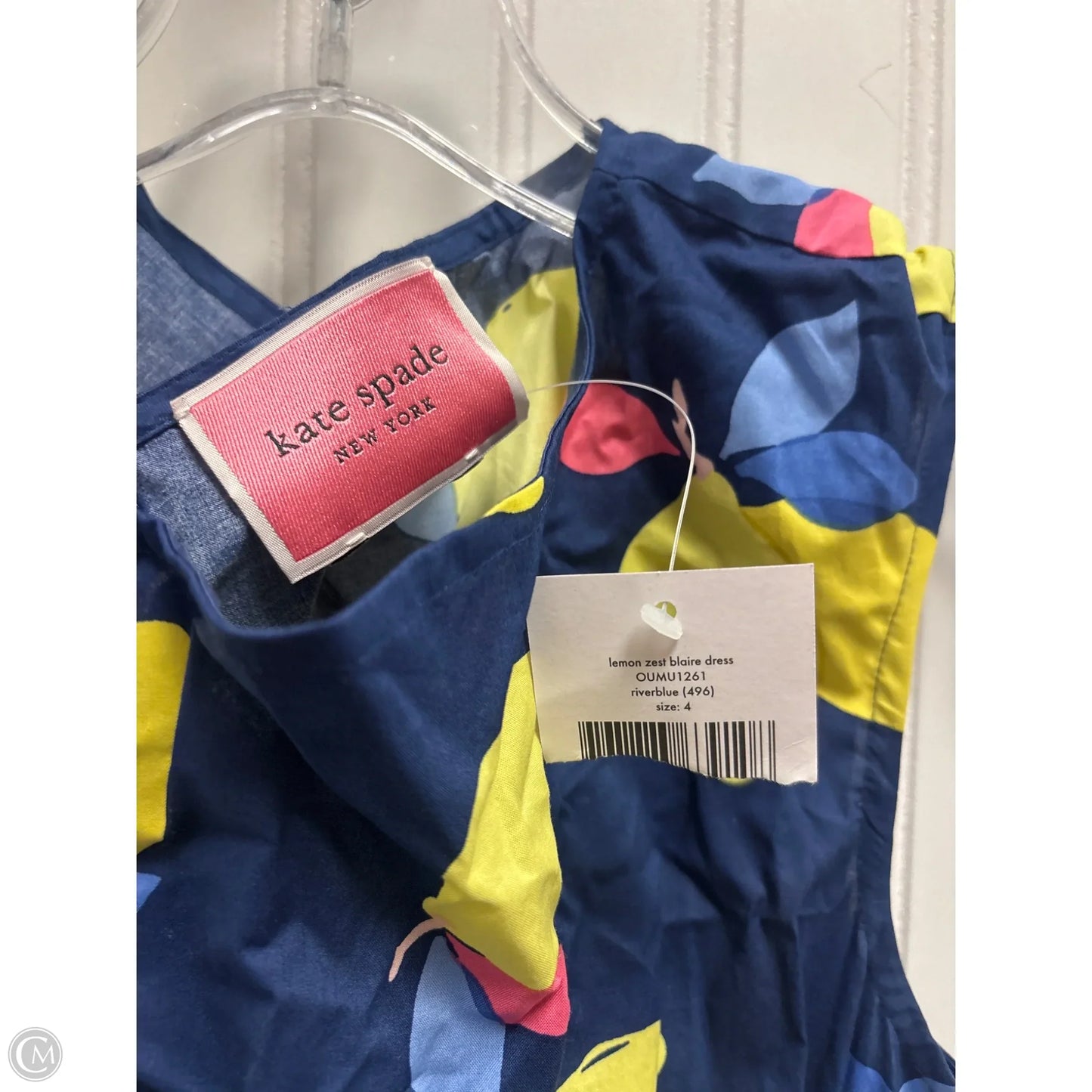 Dress Designer By Kate Spade In Blue & Yellow, Size: S