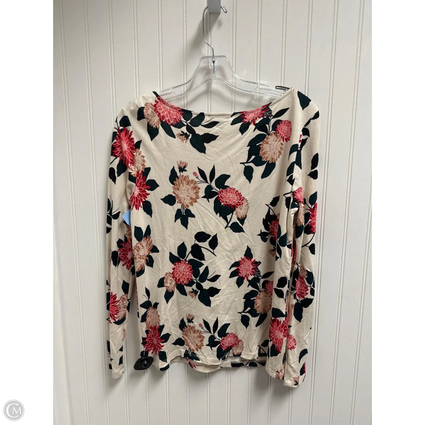 Top Long Sleeve By Ann Taylor In Beige, Size: M