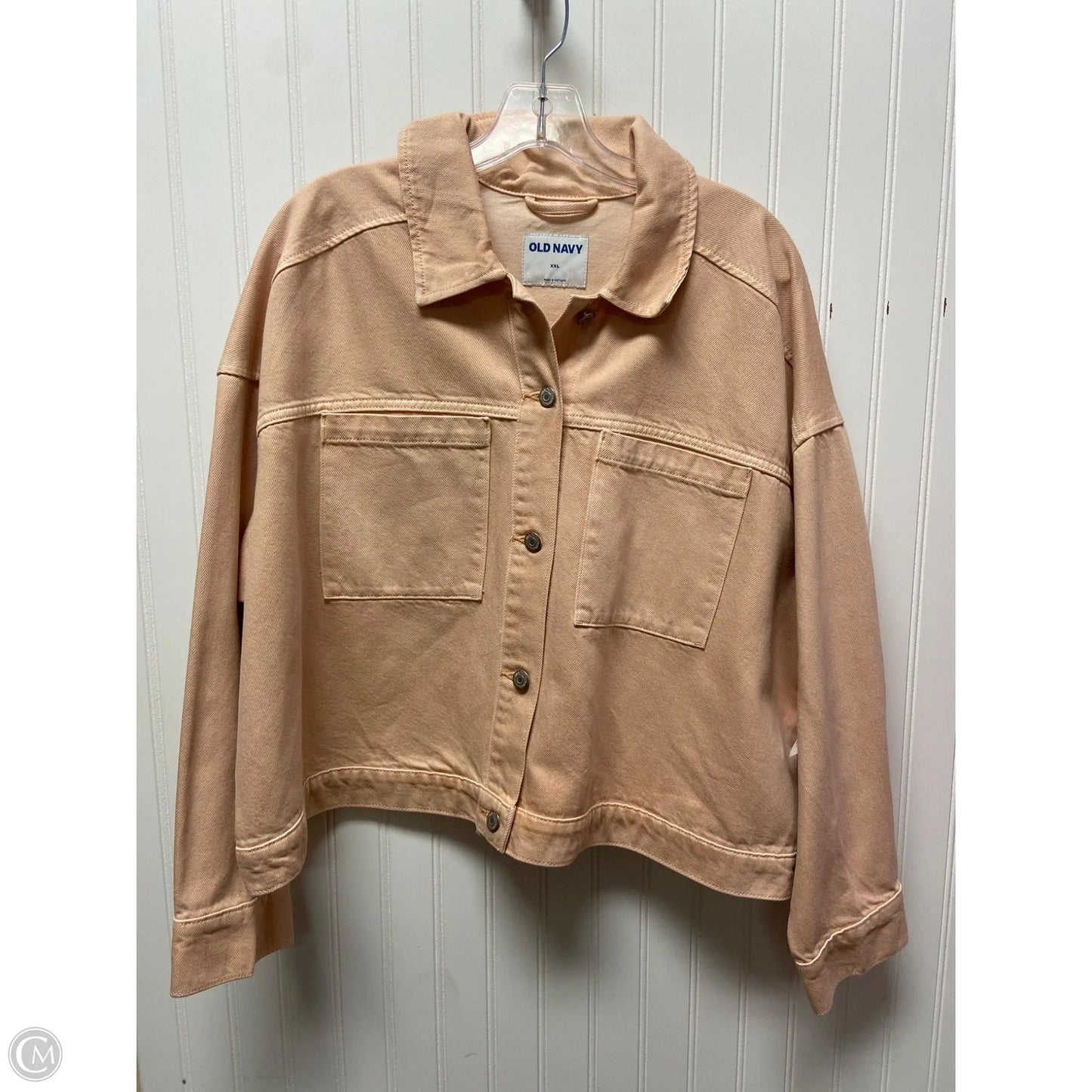 Jacket Denim By Old Navy In Peach, Size: 1x
