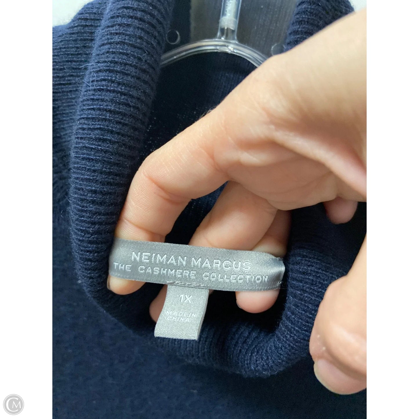 Sweater Designer By Neiman Marcus In Navy, Size: 1x