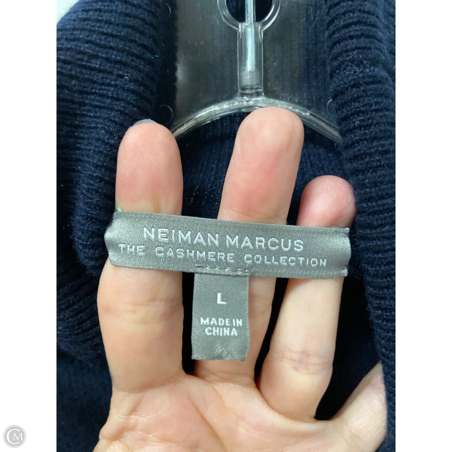 Sweater Designer By Neiman Marcus In Navy, Size: L