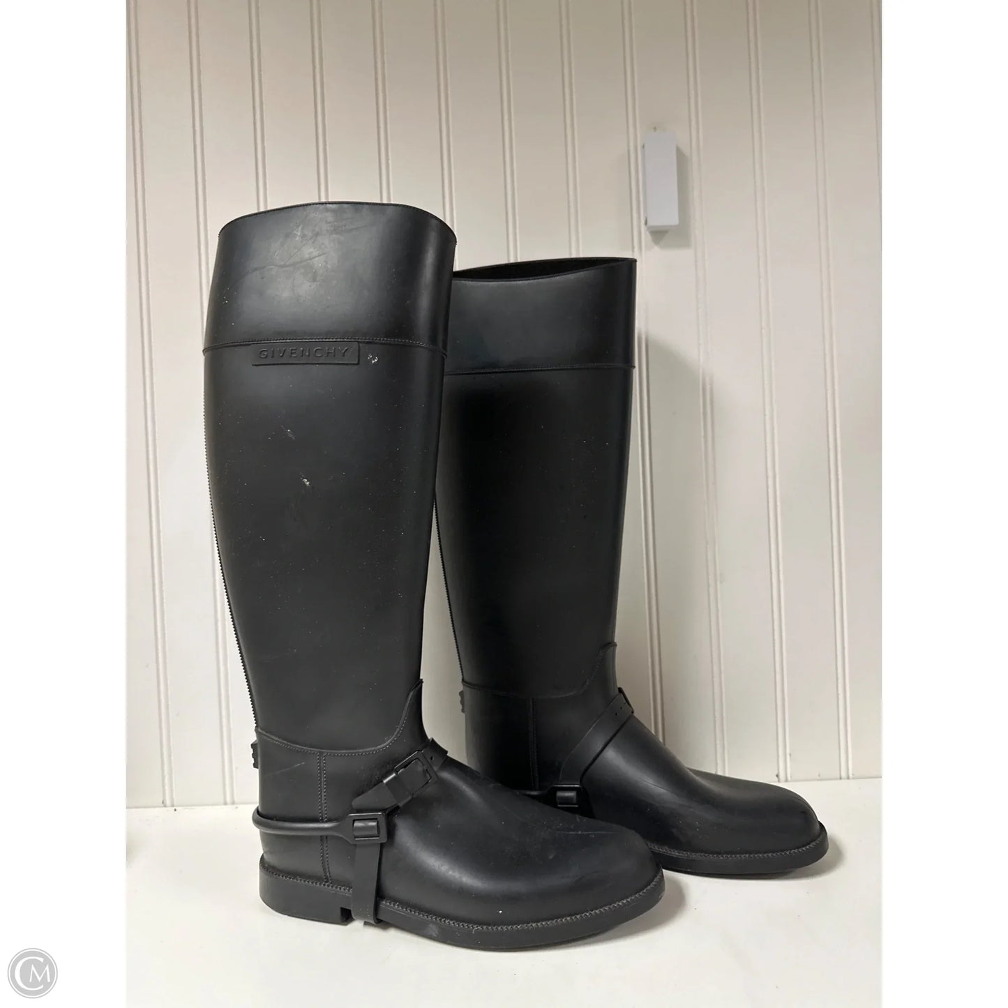 Boots Luxury Designer By Givenchy In Black, Size: 6.5