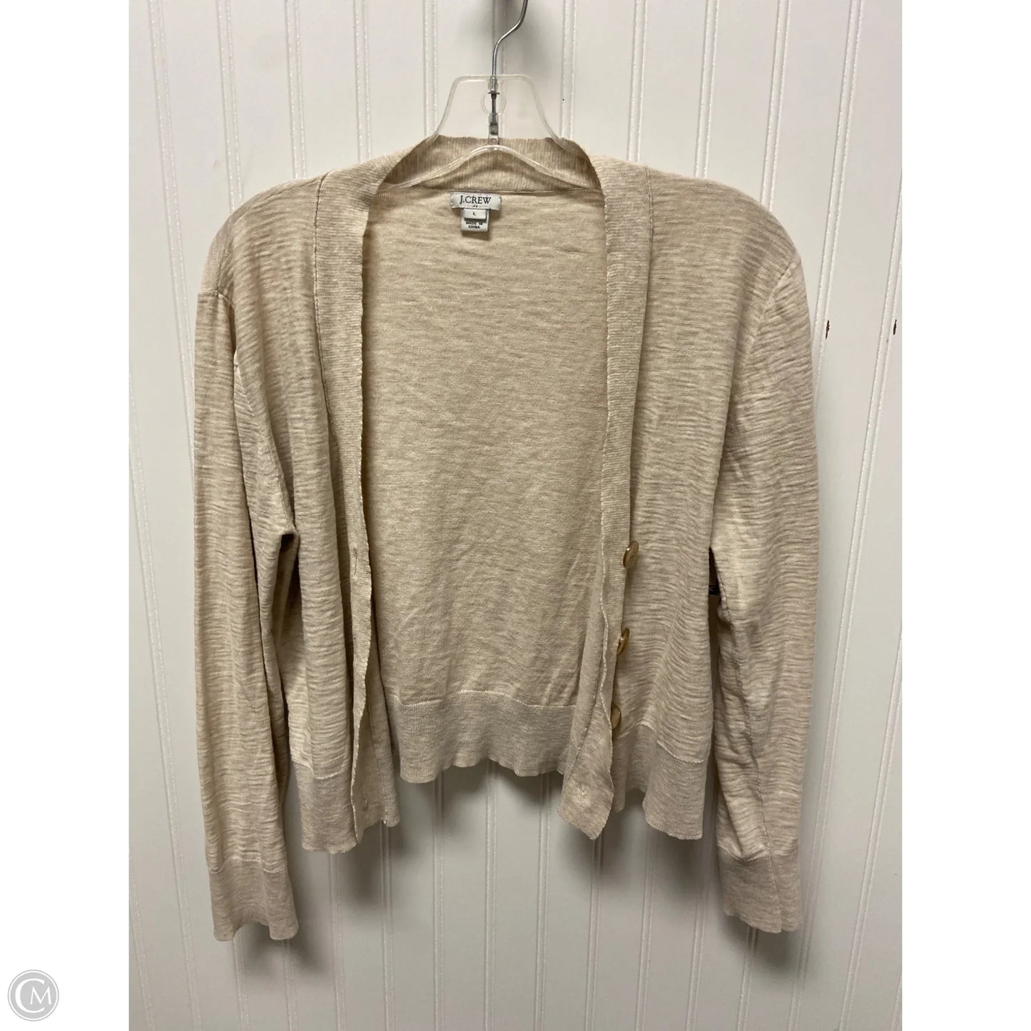 Sweater Cardigan By J. Crew In Taupe, Size: L