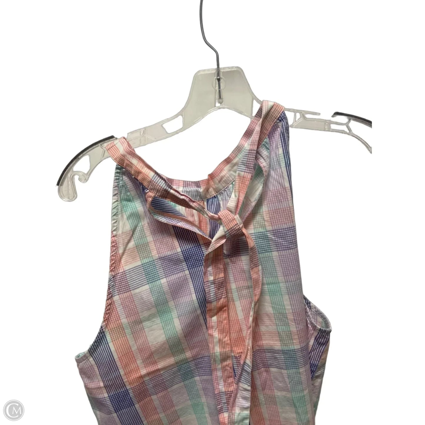 Top Sleeveless By J. Crew In Plaid Pattern, Size: M