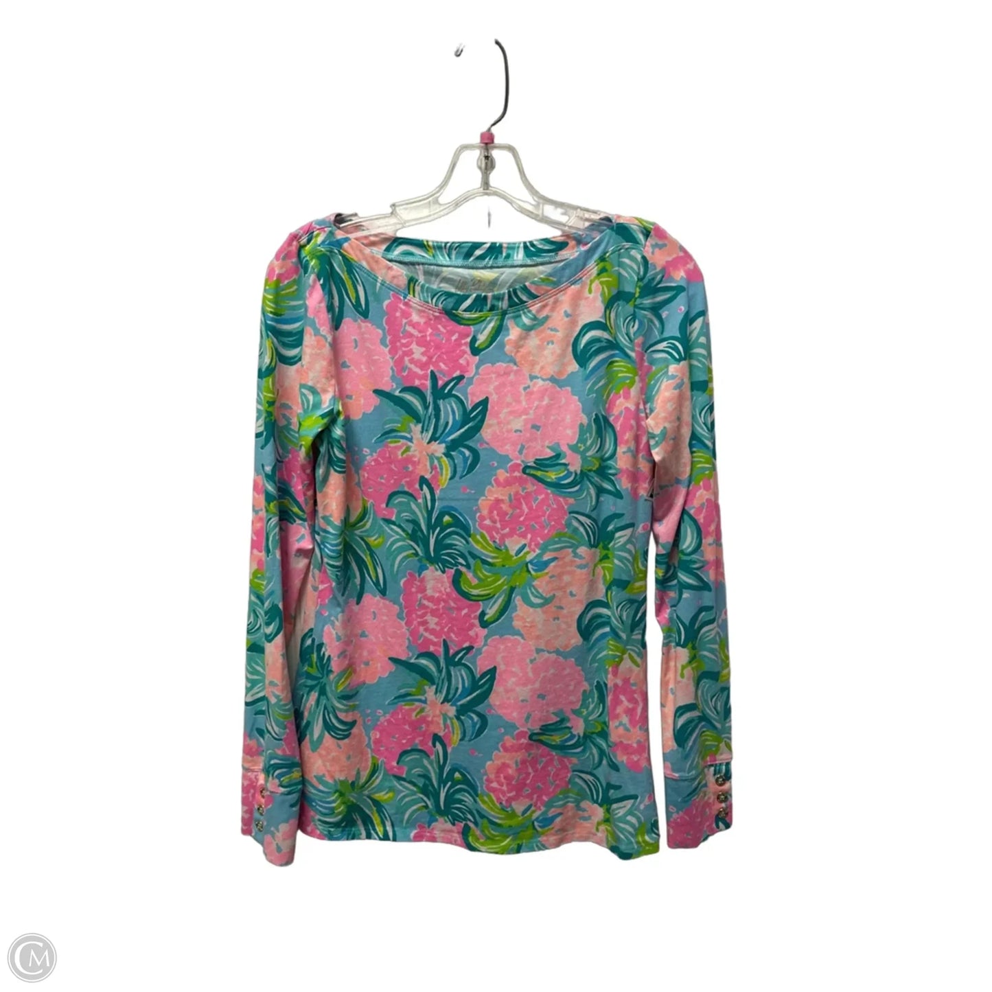 Top Long Sleeve Designer By Lilly Pulitzer In Blue, Size: M