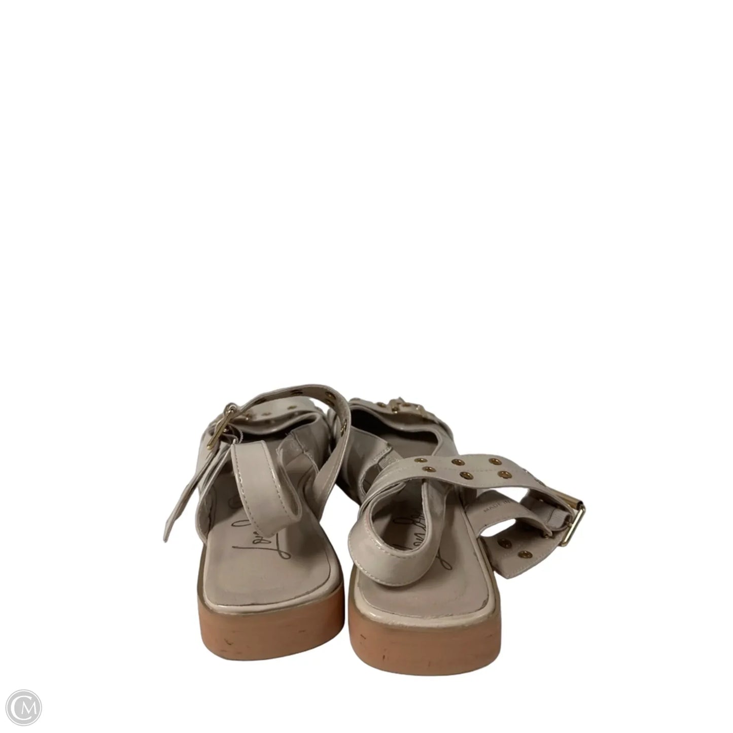 Shoes Flats By London In Cream, Size: 10