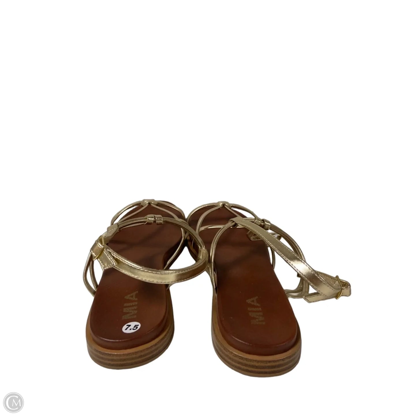 Sandals Flats By Mia In Gold, Size: 7.5