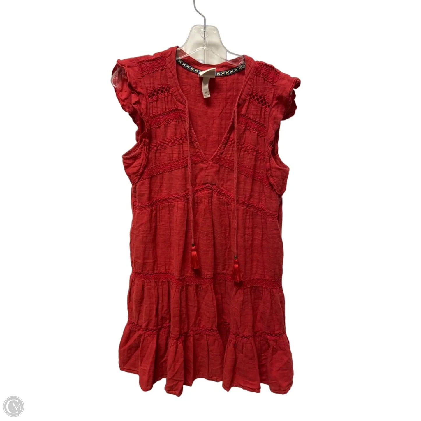 Dress Casual Short By Knox Rose In Red, Size: M