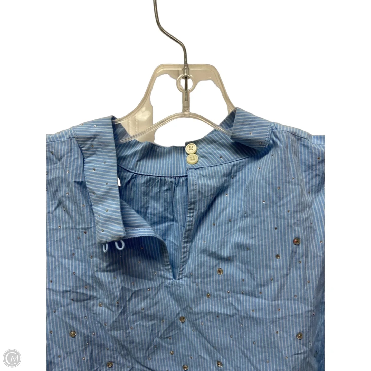 Top Short Sleeve By Loft In Blue, Size: M