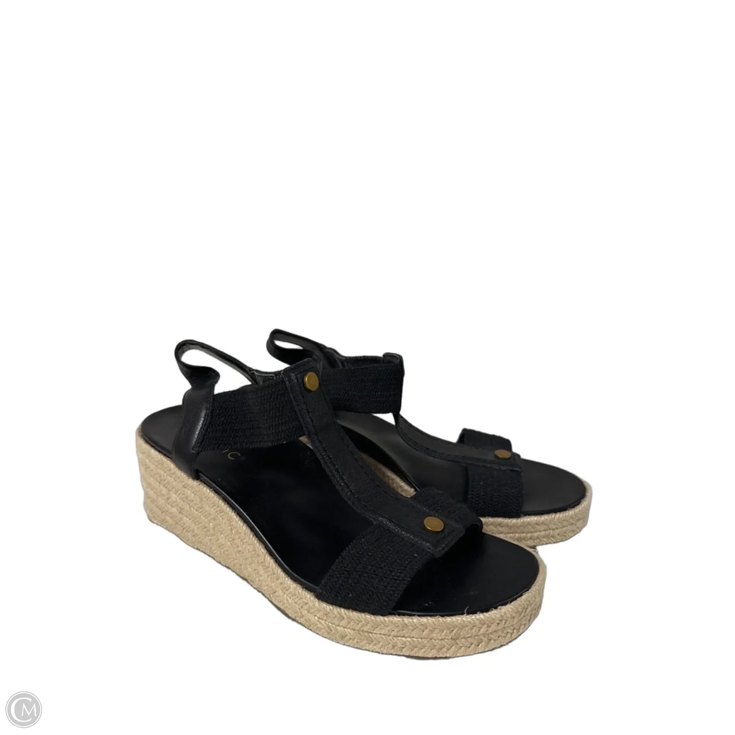 Sandals Heels Wedge By Vionic In Black, Size: 9.5
