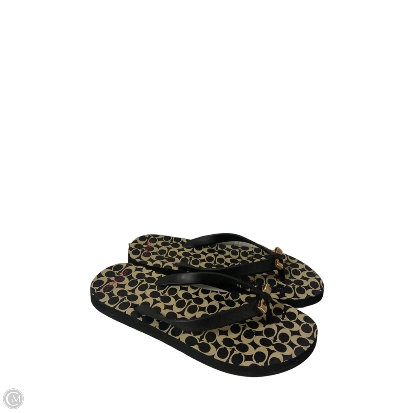Sandals Designer By Coach In Black, Size: 7.5