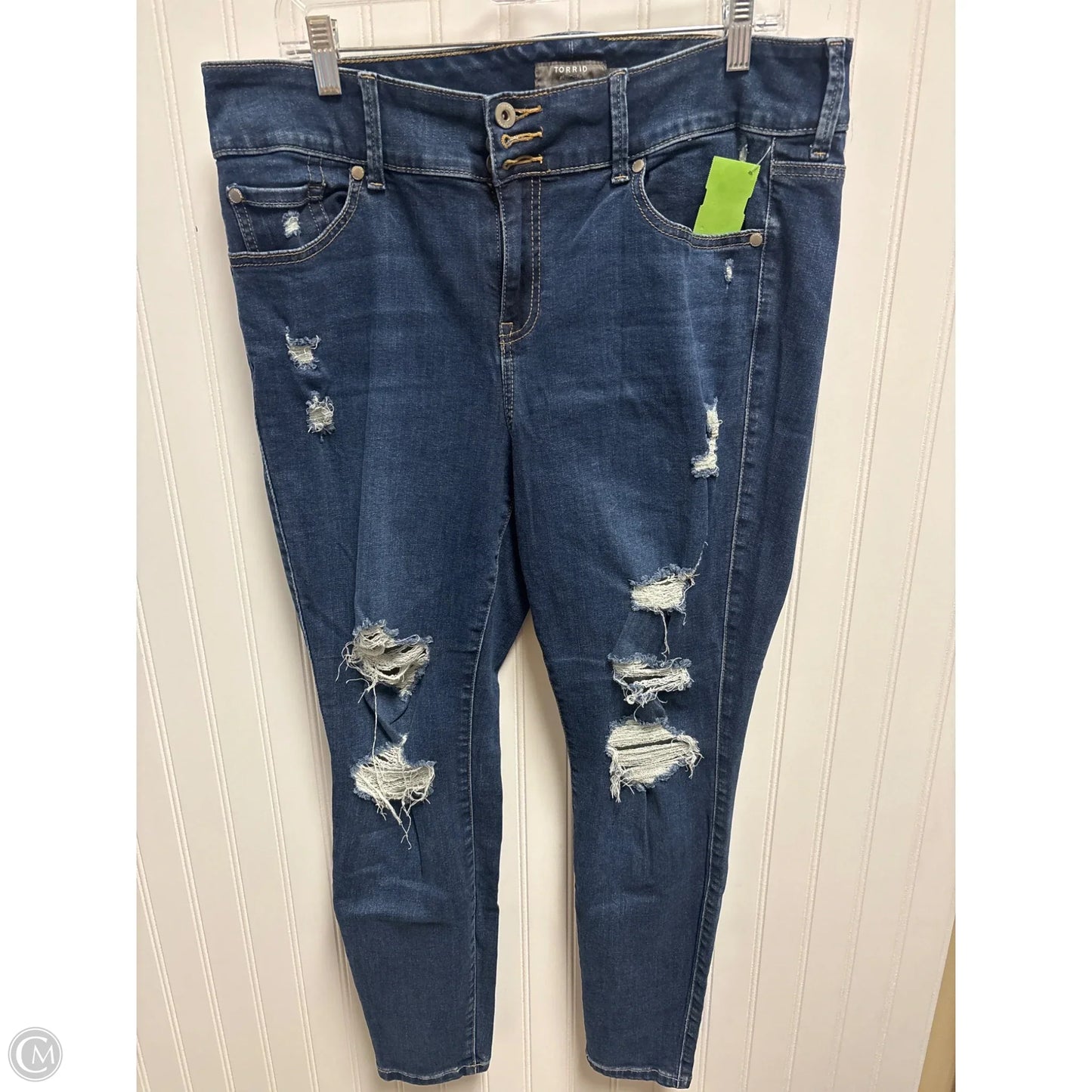 Jeans Jeggings By Torrid In Blue Denim, Size: 16