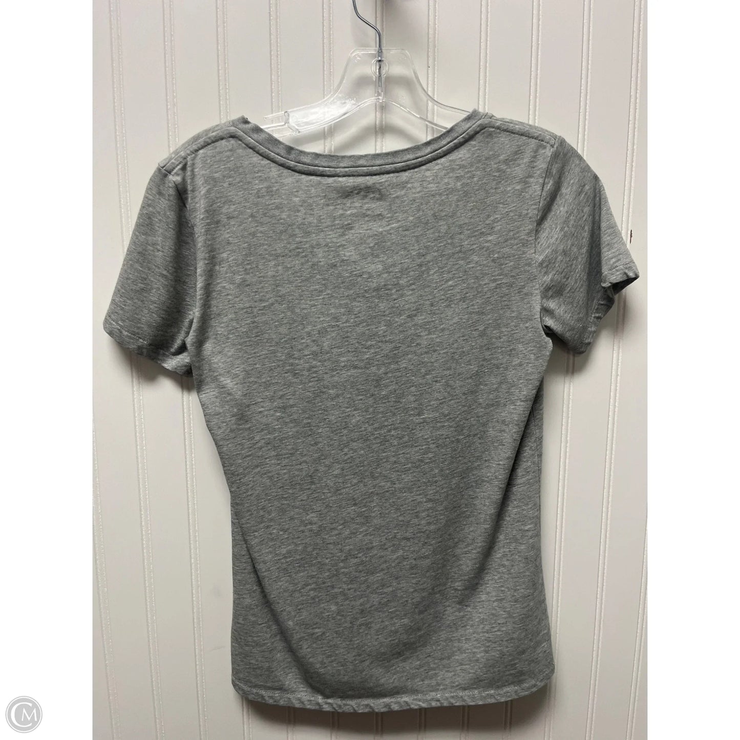 Athletic Top Short Sleeve By Nike In Grey, Size: S
