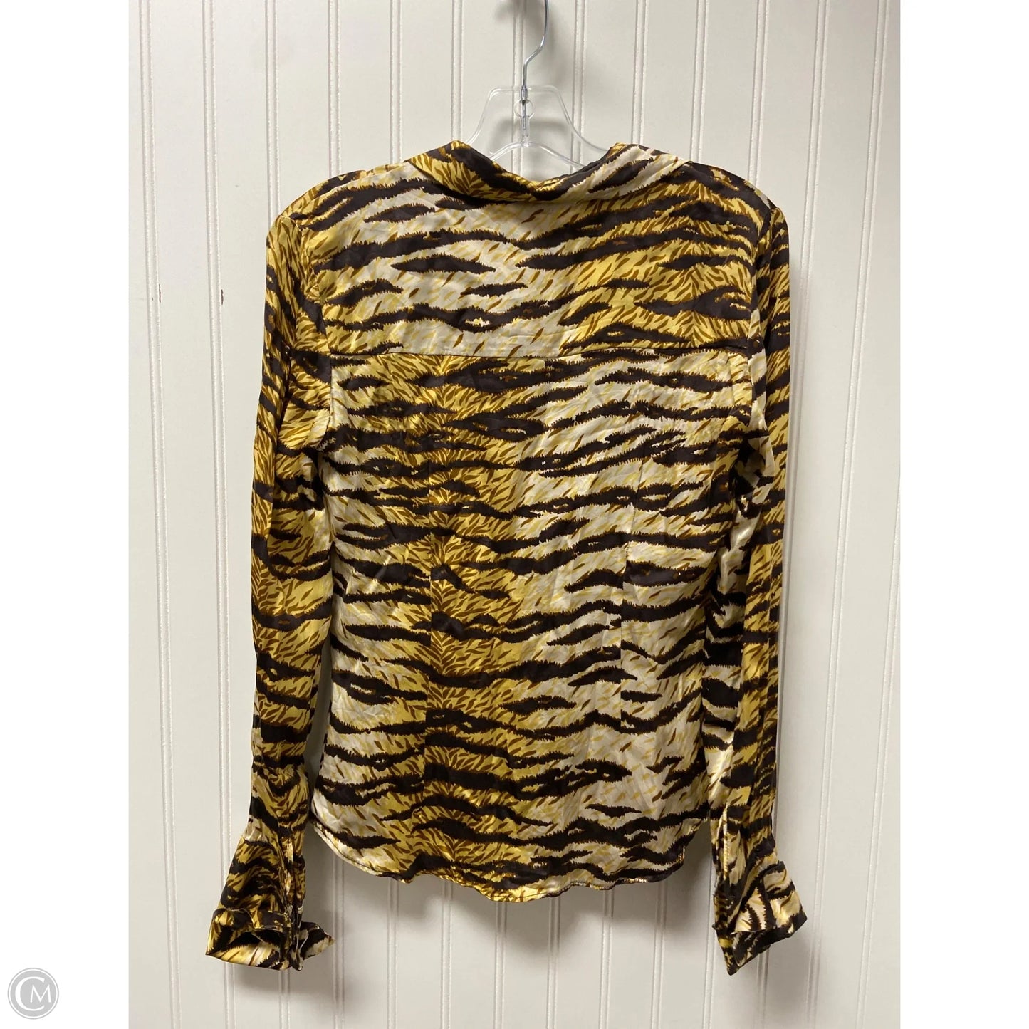 Top Long Sleeve Luxury Designer By Dolce And Gabbana In Animal Print, Size: S