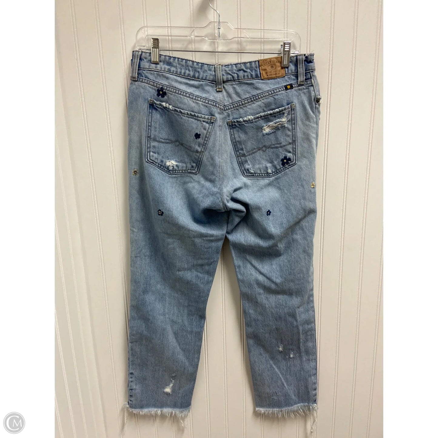 Jeans Boyfriend By Lucky Brand In Blue Denim, Size: 4