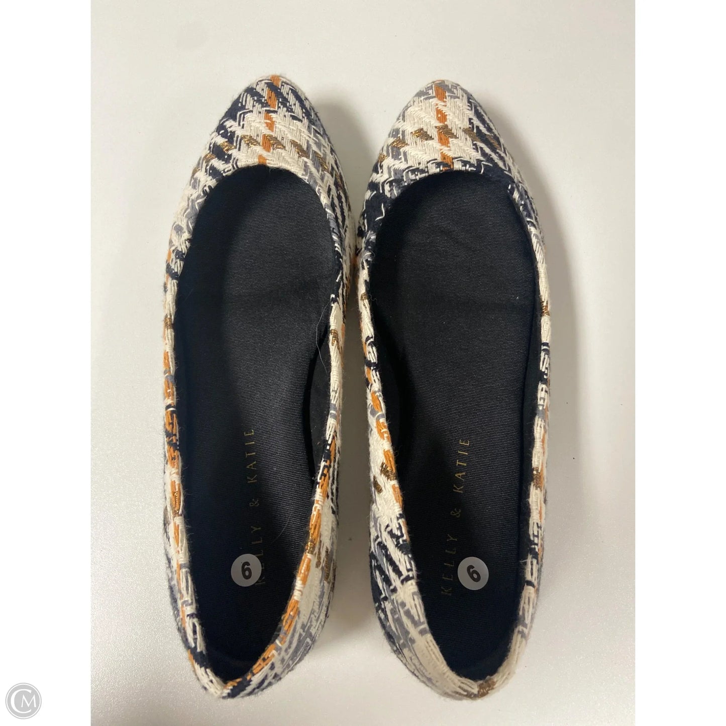 Shoes Flats By Kelly And Katie In Black & Yellow, Size: 9
