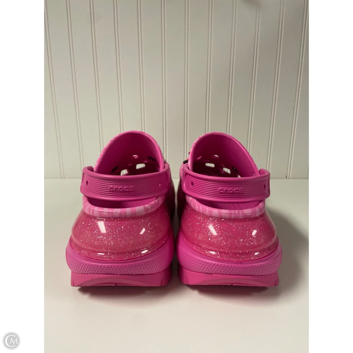Shoes Heels Platform By Crocs In Pink, Size: 11