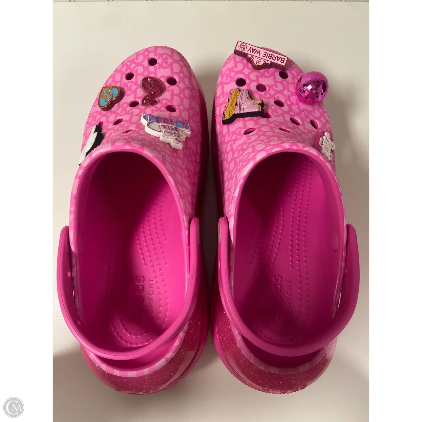 Shoes Heels Platform By Crocs In Pink, Size: 11