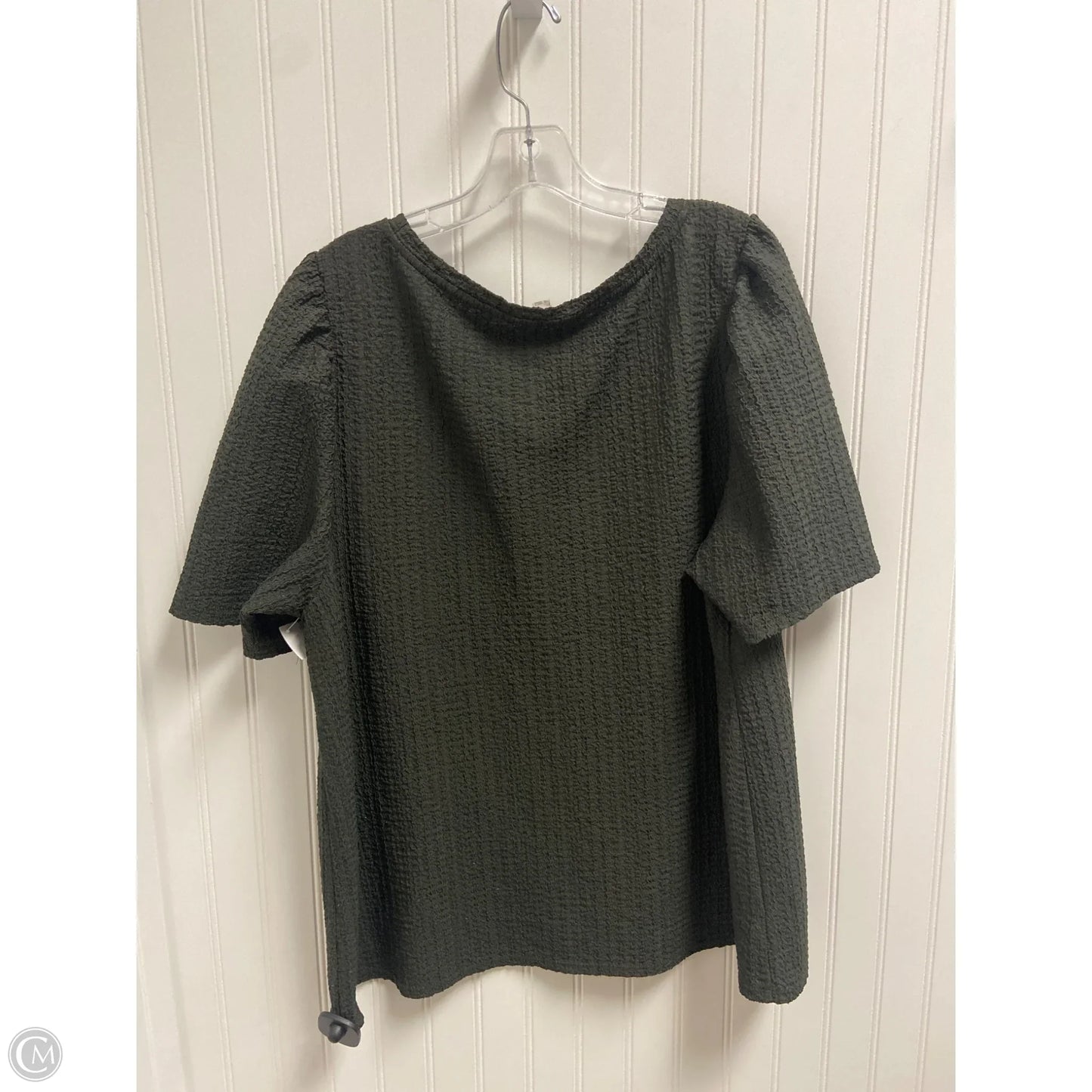 Top Short Sleeve By Loft In Green, Size: 1x